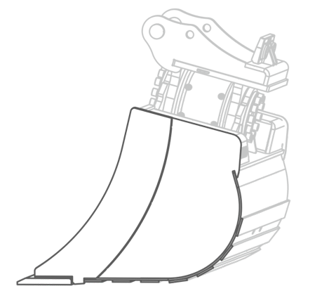 HB R Bucket-shaped curved side walls